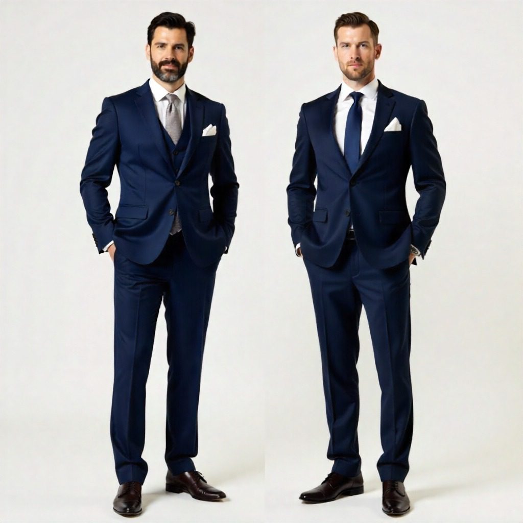Man’s wedding suit vs. Man’s business suit
