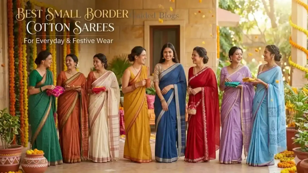 Small border cotton sarees