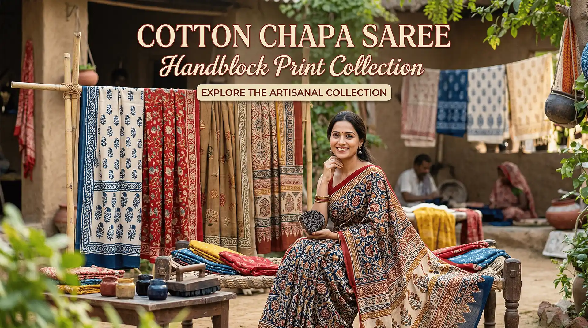 Cotton chapa saree