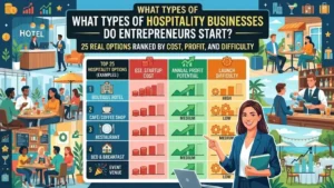 What types of hospitality businesses do entrepreneurs start