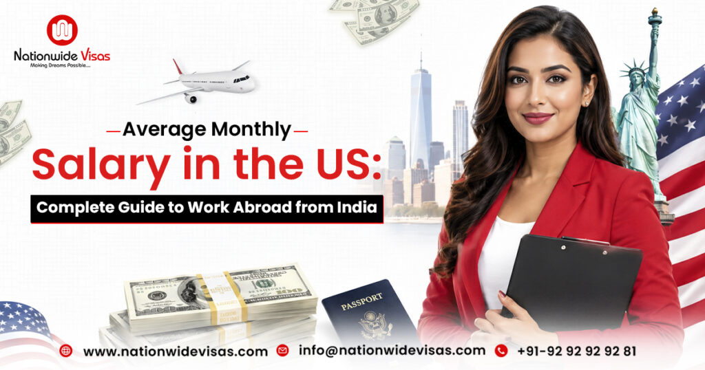 Average monthly salary in the us